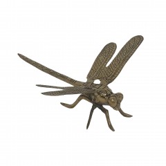 STATUE BRONZE DRAGONFLY GOLD COLORED - BRONZE STATUES